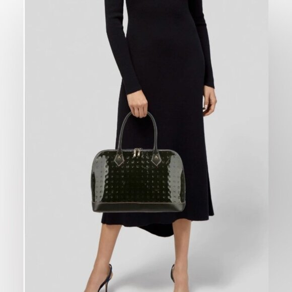 Arcadia Made In Italy Genuine Patent Leather /Calf Hair Bag...